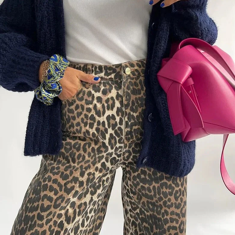 Frida® | Vintage Leopard Print Jeans - Image 3