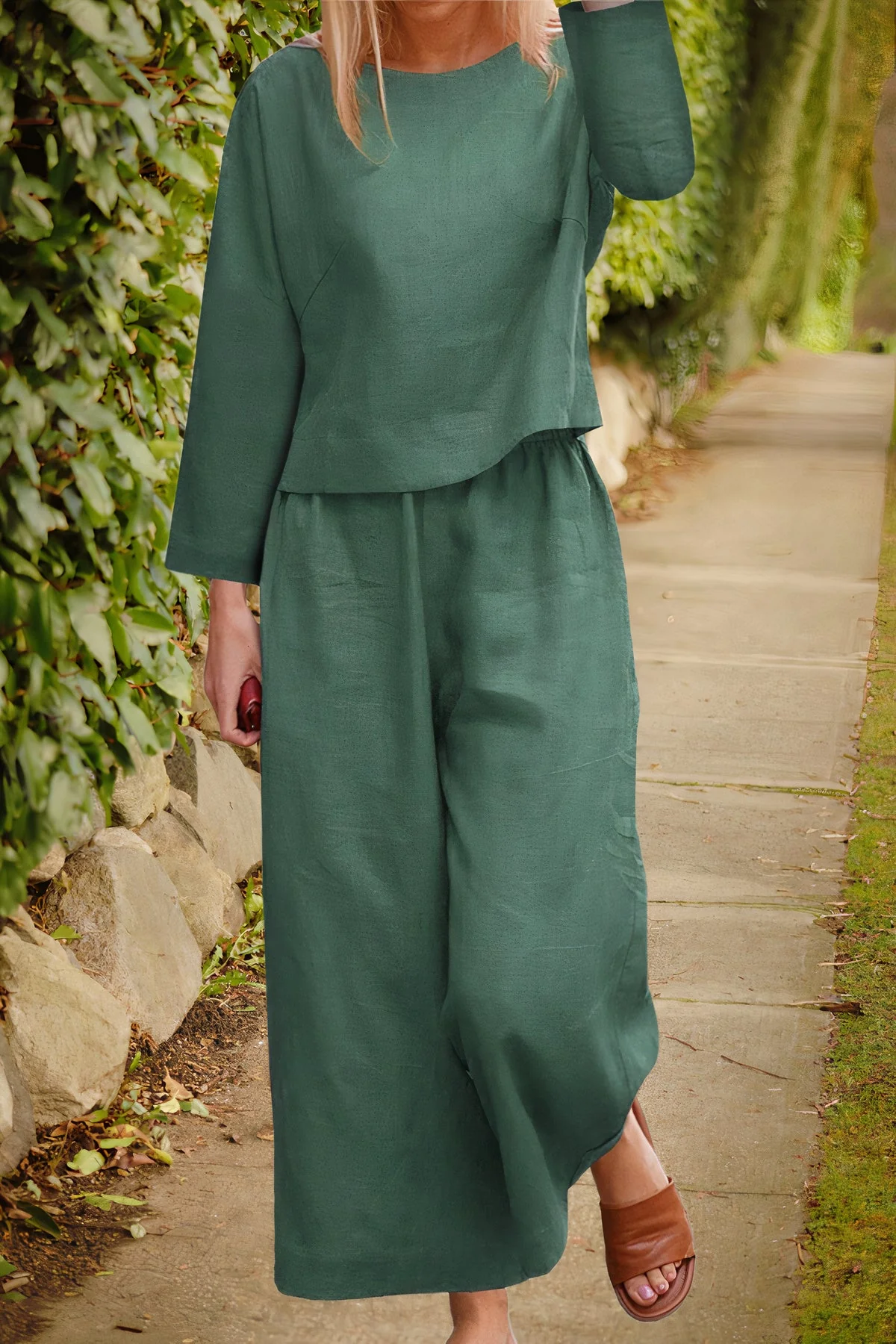 Gabriela® | Airy Blouse & Trousers Linen Set - Image 3