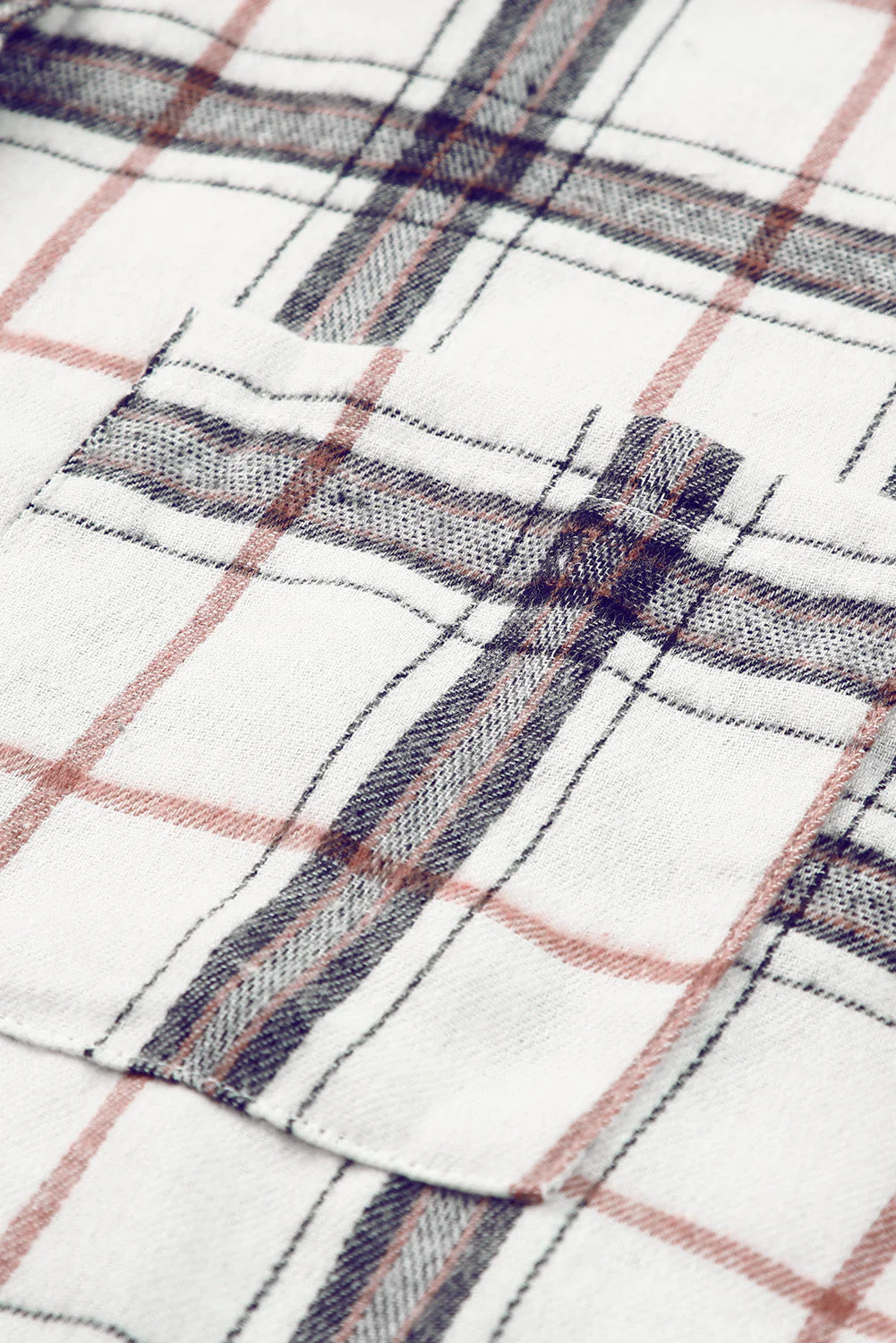 Gabriela | Checked high-low jacket with slit - Image 10