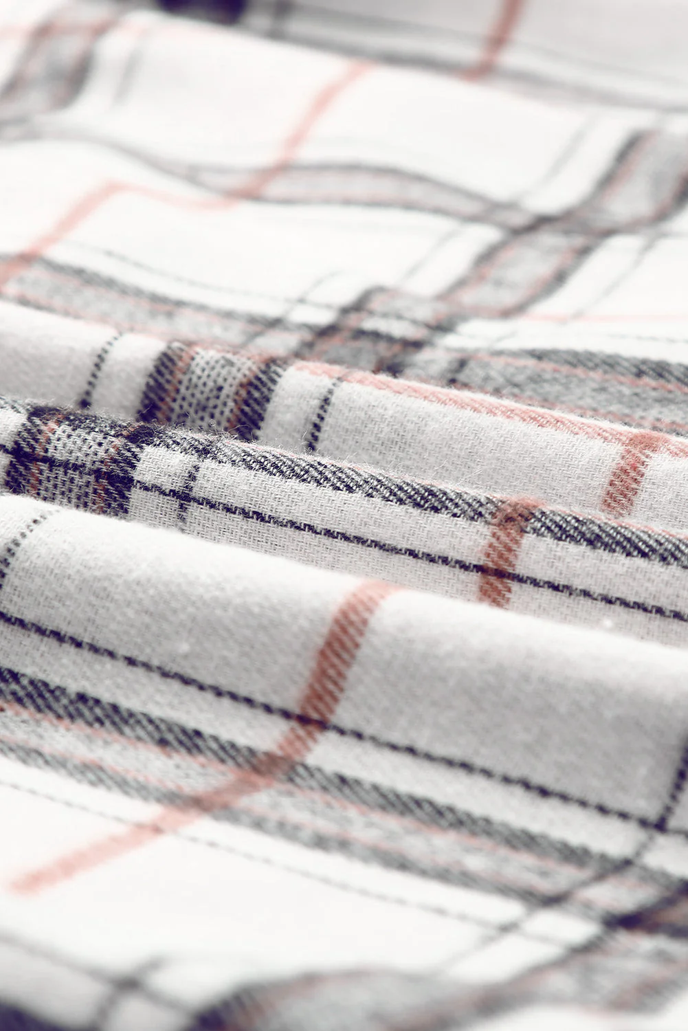 Gabriela | Checked high-low jacket with slit - Image 12