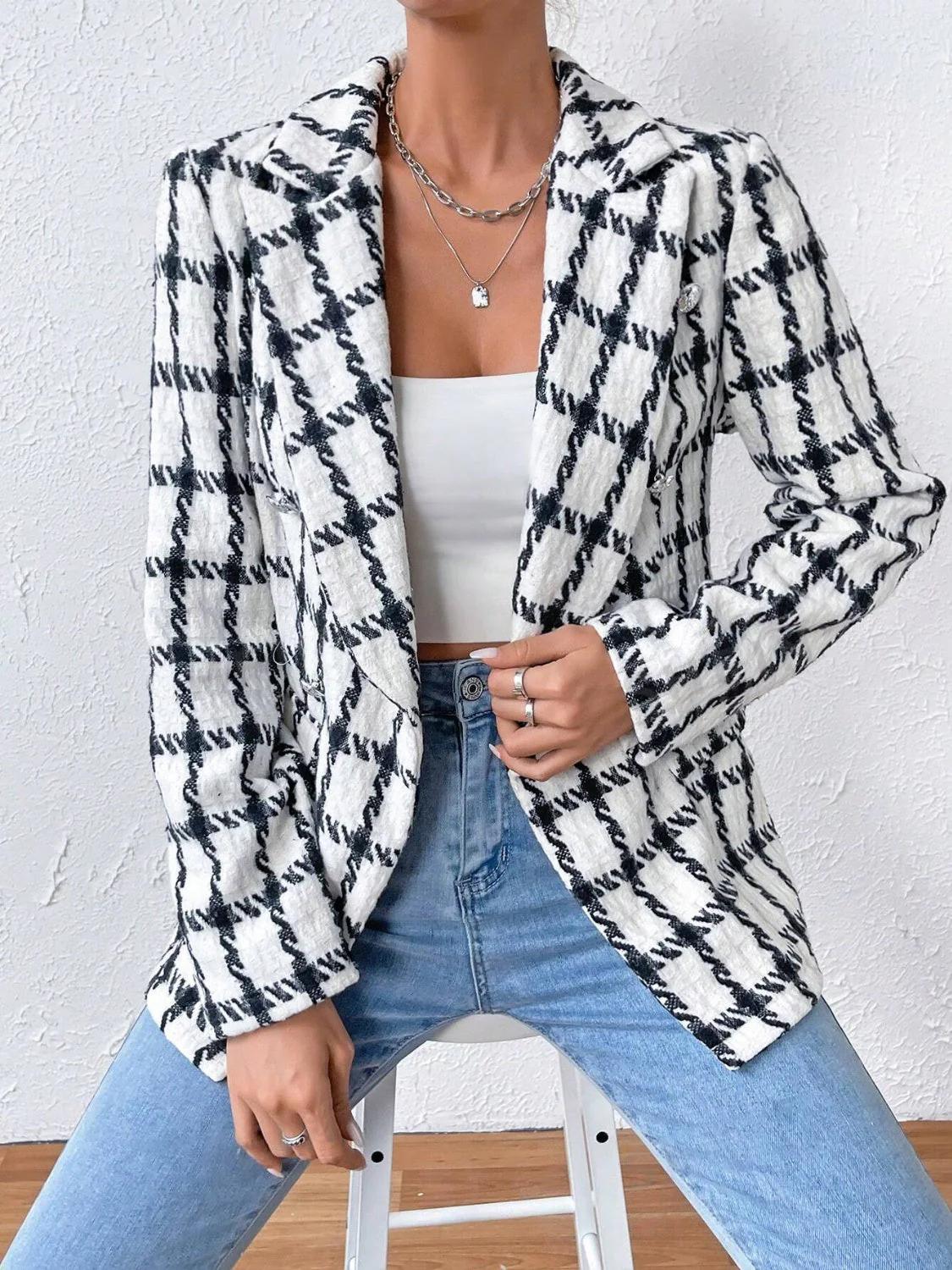 Gabriele | Long sleeve blazer with lapel collar and pockets - Image 9