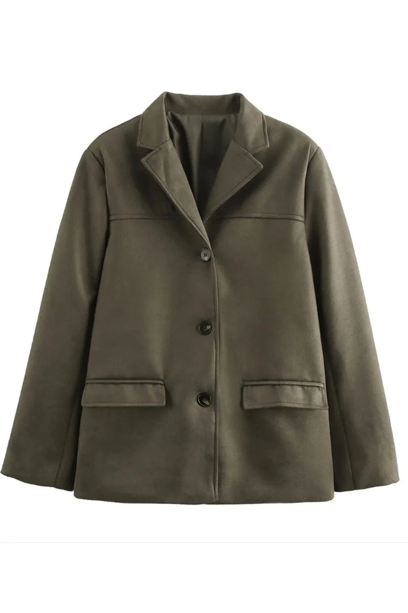 Gaby | Casual street buttons turn-down collar outerwear - Image 9