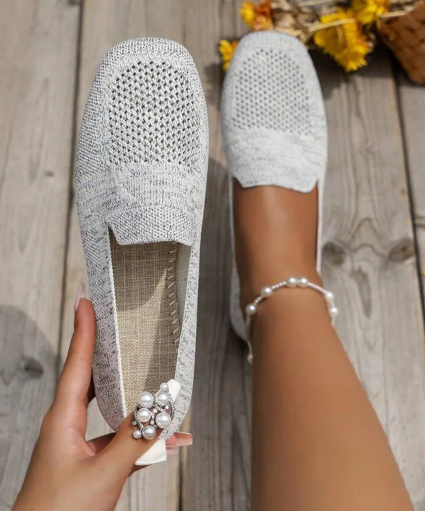 Gaia® | Comfortable Knitted Flat Shoes - Image 5
