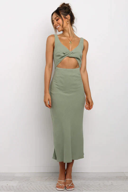 Galla® | Midi Dress In A Wrap Style - Image 11