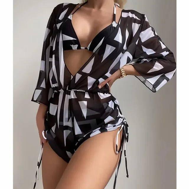 Gara® | High-Waisted Swimwear With Drawstring And Cover-Up - Image 6