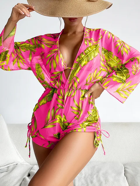 Gara® | High-Waisted Swimwear With Drawstring And Cover-Up - Image 9