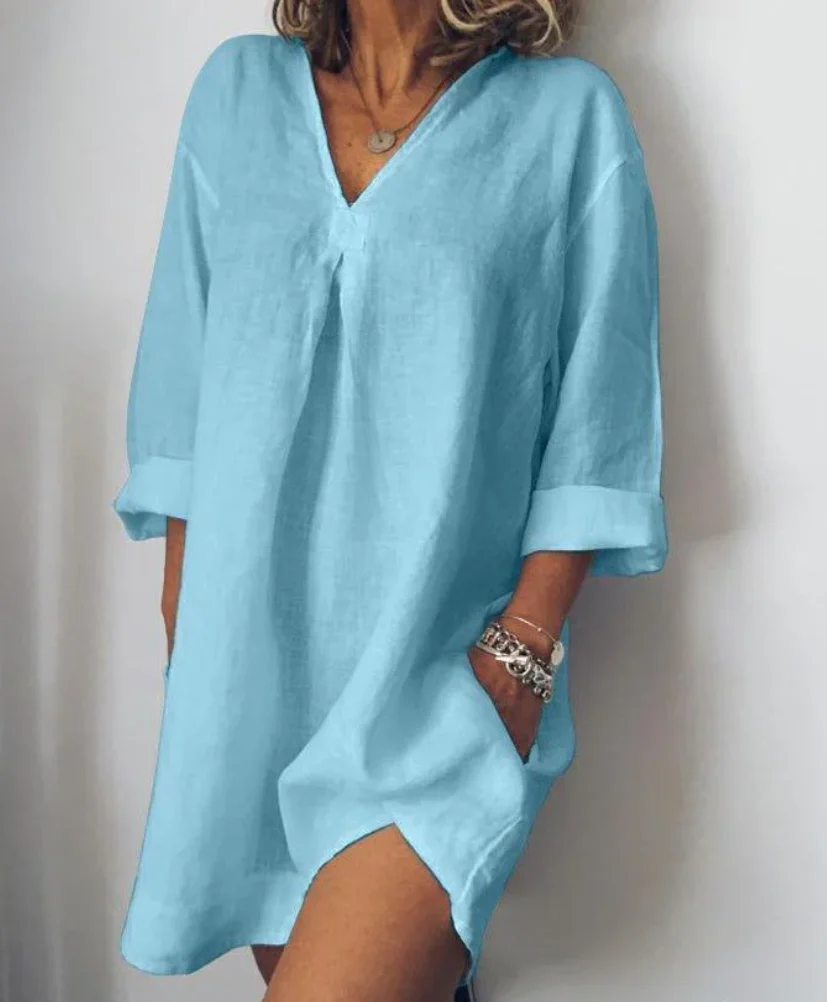 Gema® | Long Sleeve V-Neck Skirt - Image 2