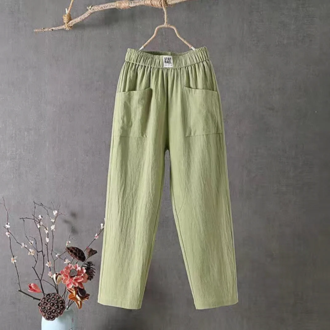 Genoveva® | Linen Trousers With Elastic Waist