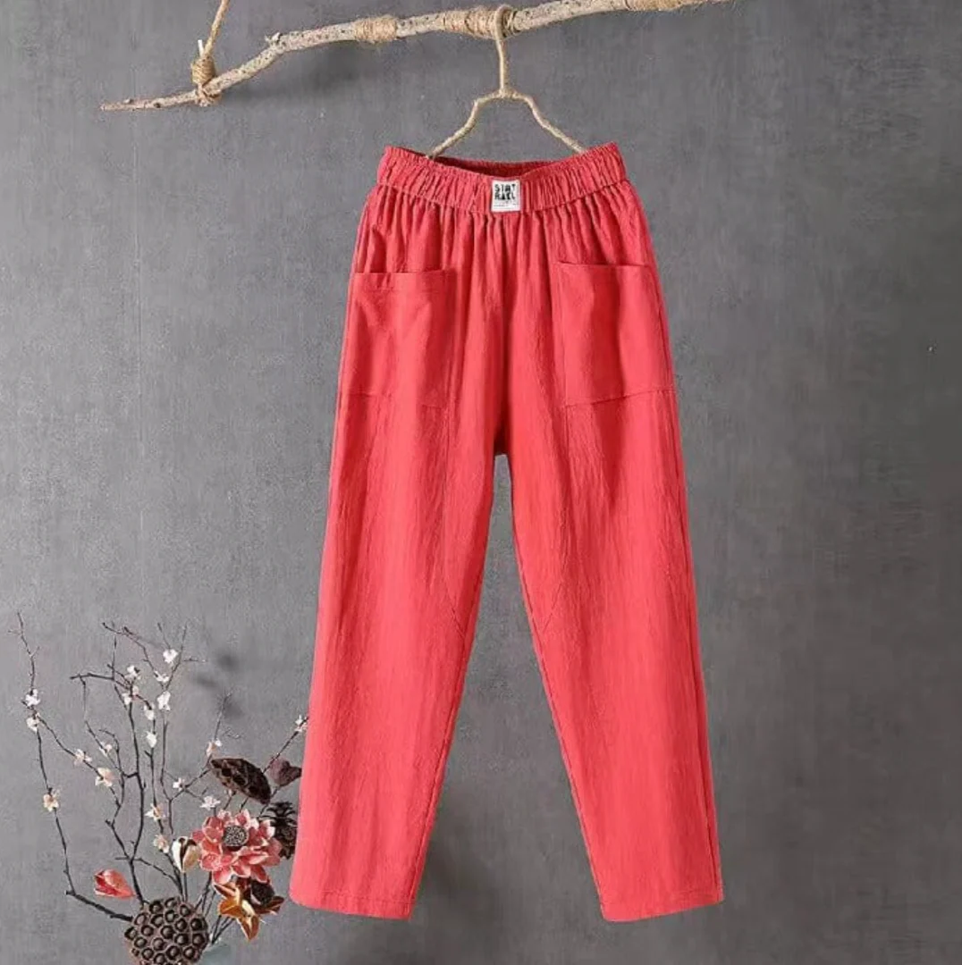Genoveva® | Linen Trousers With Elastic Waist - Image 2