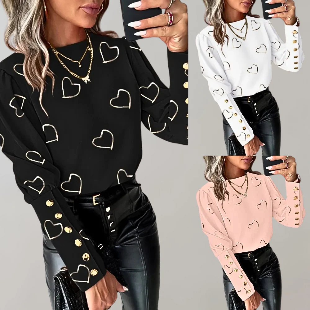 Georgina® | Blouse With Heart Motif And Button Details - Image 2
