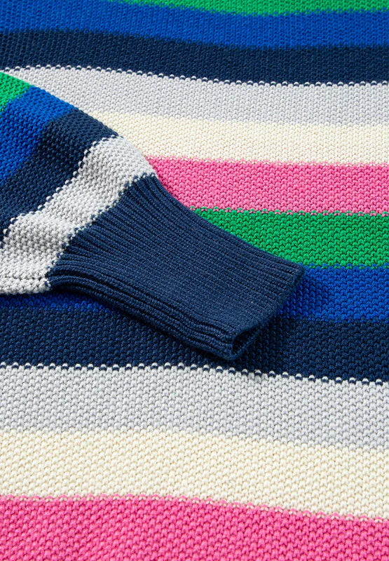 Georgina | Contrasting striped long-sleeved sweater with a crew neck - Image 11