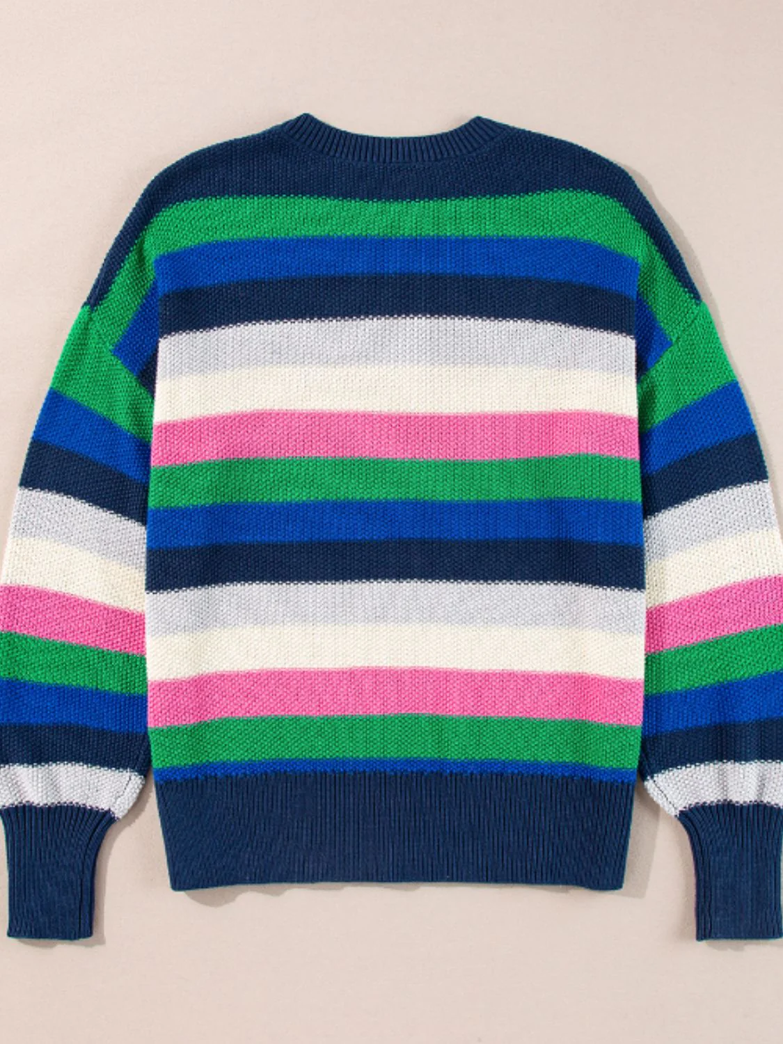 Georgina | Contrasting striped long-sleeved sweater with a crew neck - Image 8
