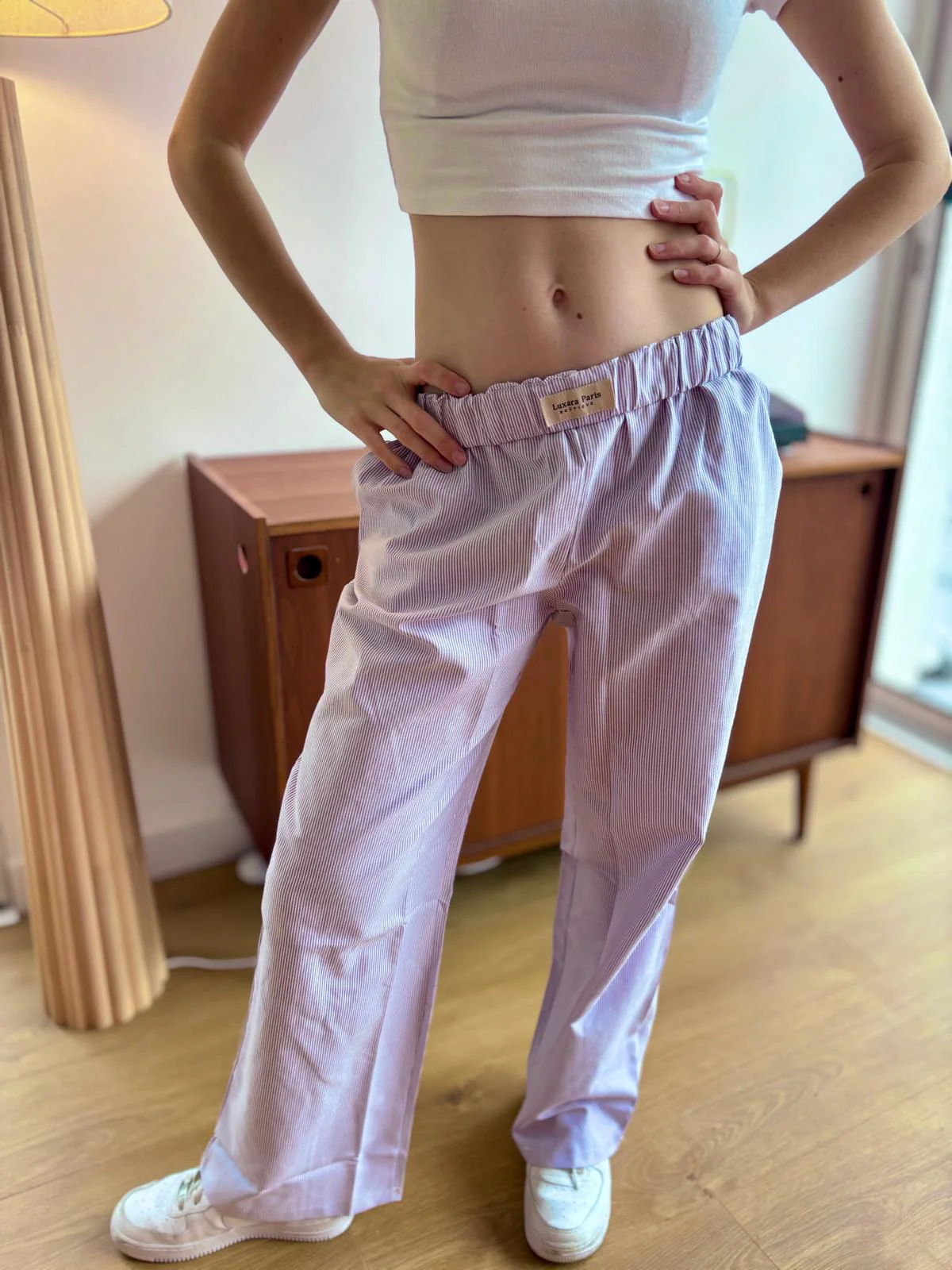 Georgina® | High Waist Cotton Pants In Lilac - Image 16