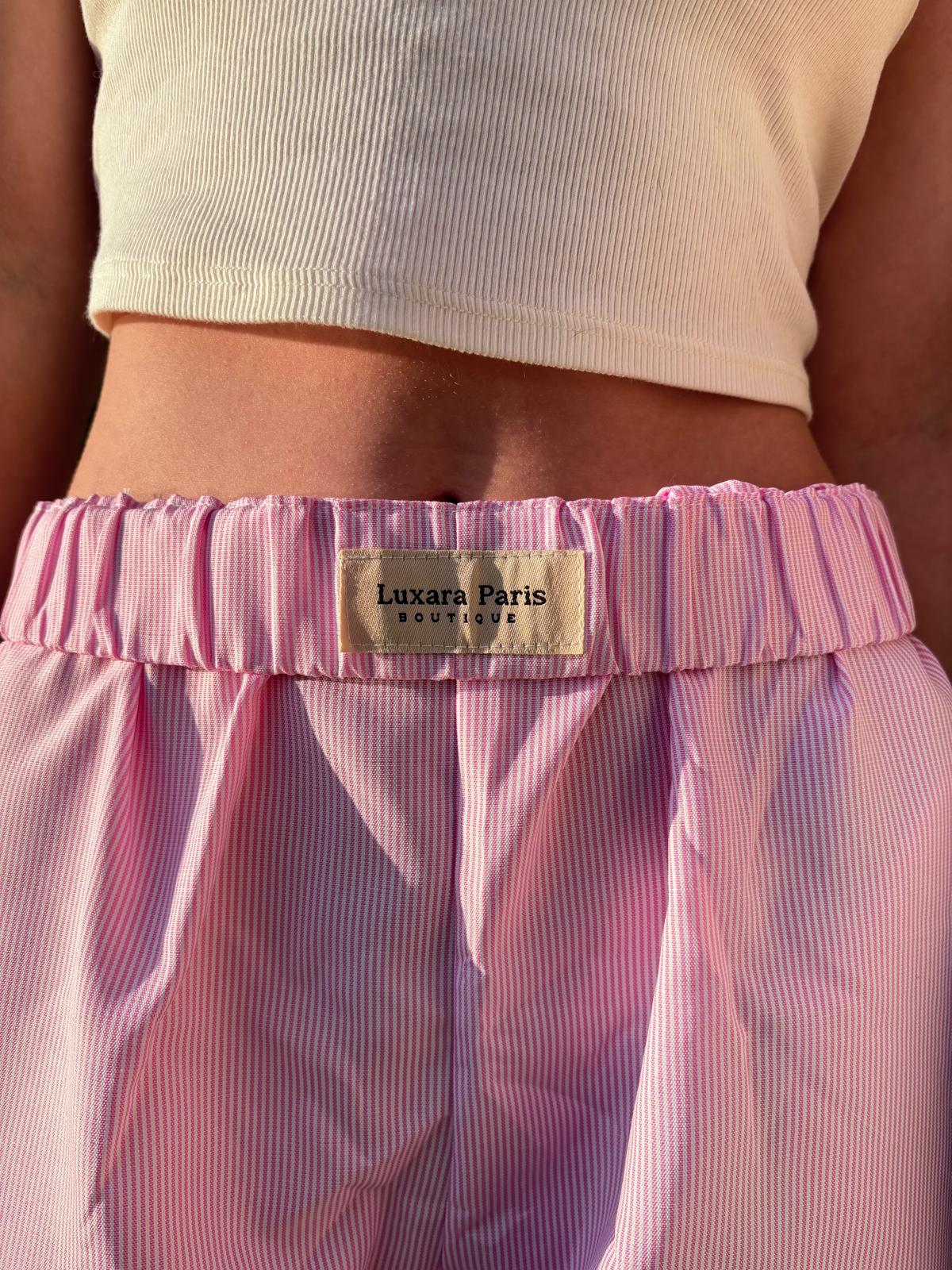 Georgina® | High Waist Cotton Pants In Lilac - Image 3