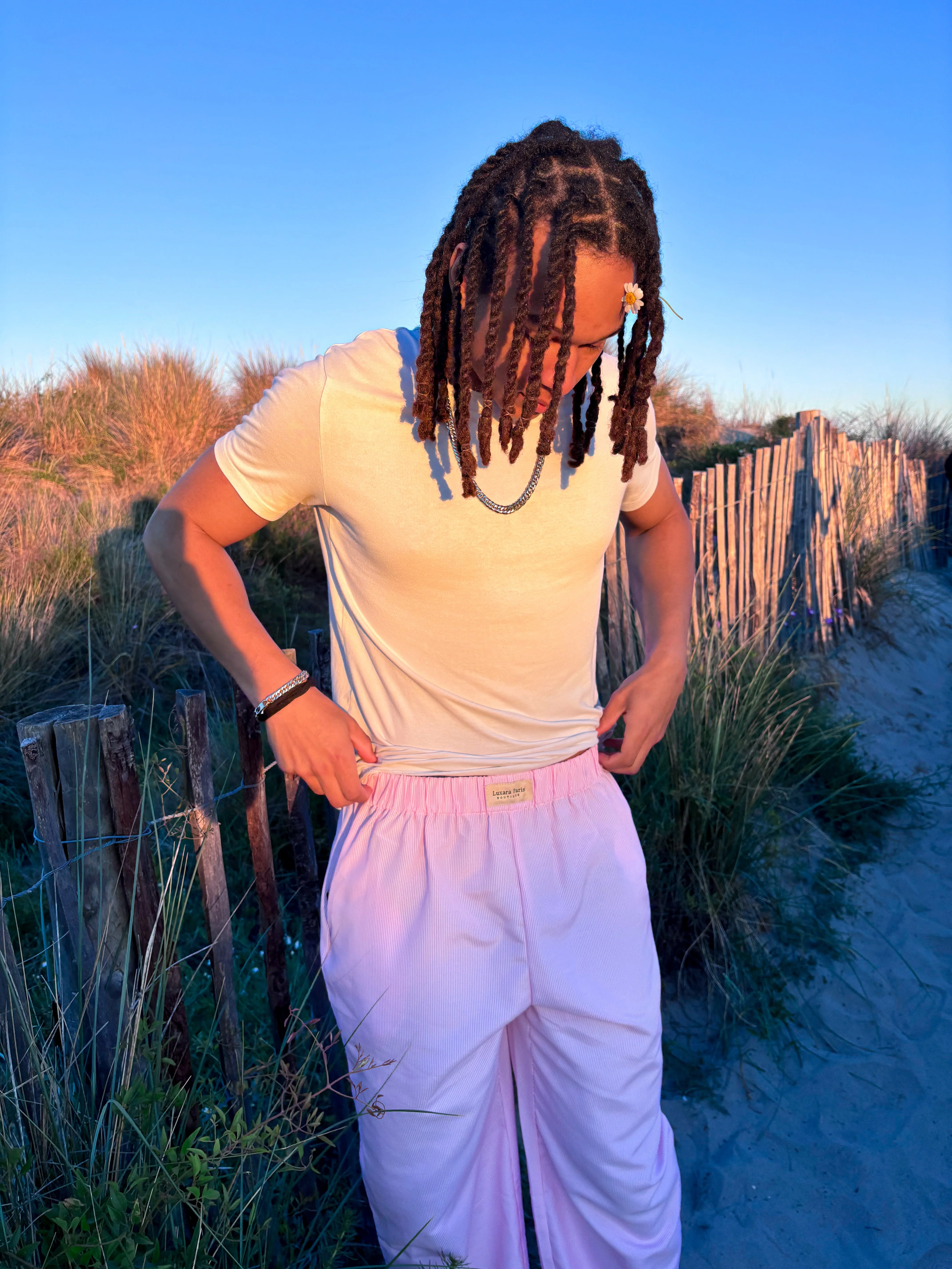Georgina® | High Waist Cotton Pants In Lilac - Image 4