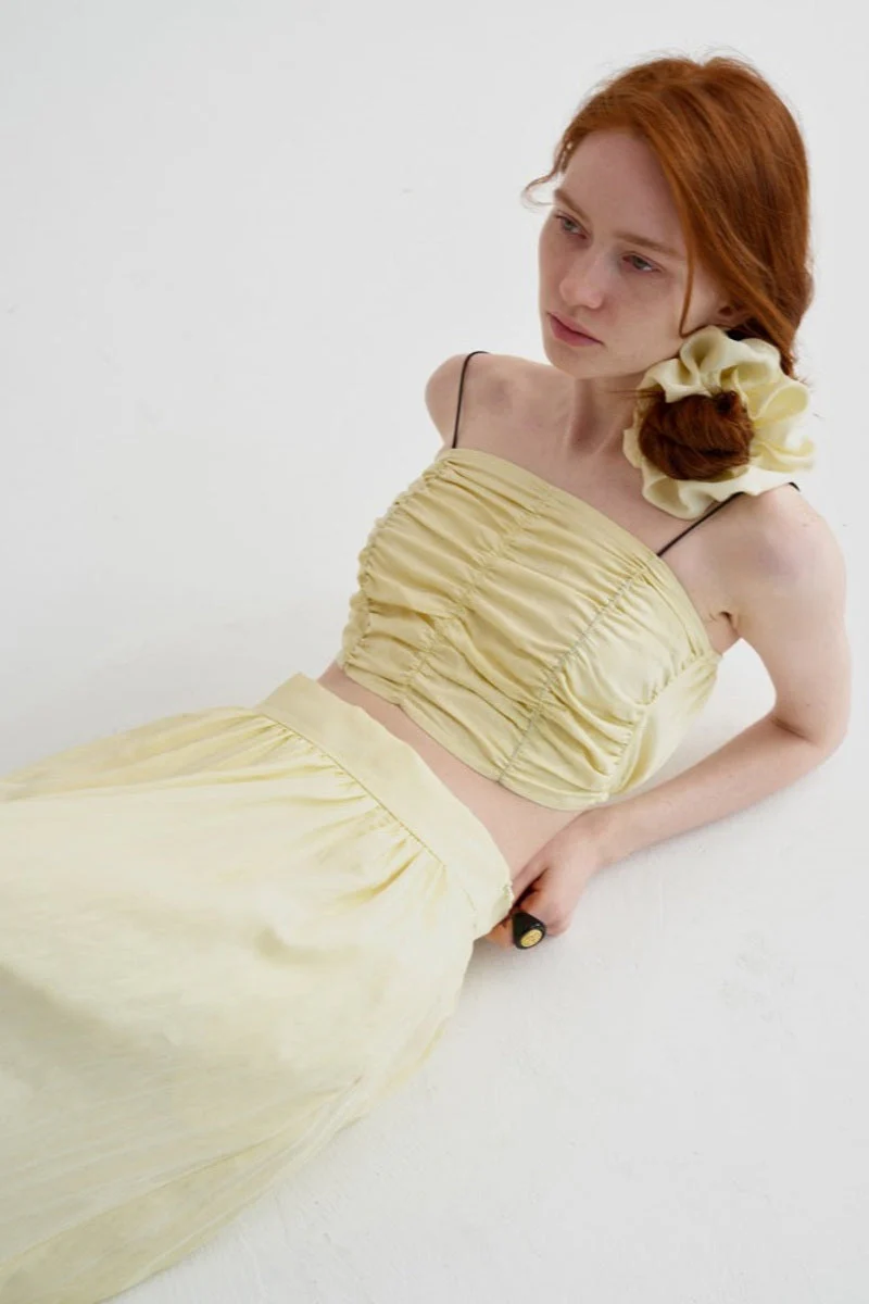 Georgina® | Sleeveless Bandeau Top With Pleats - Image 2