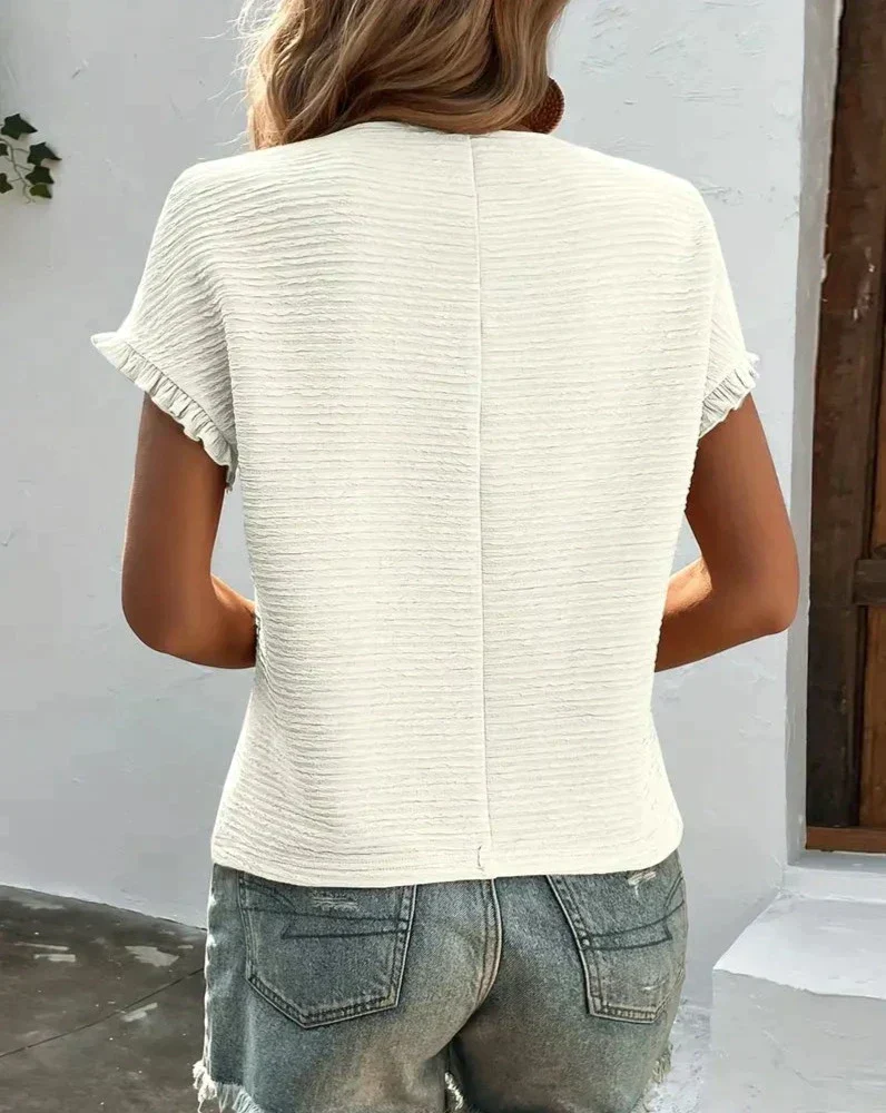 Georgina® | Women'S Ruffle Hem Shirts Chic - Image 2