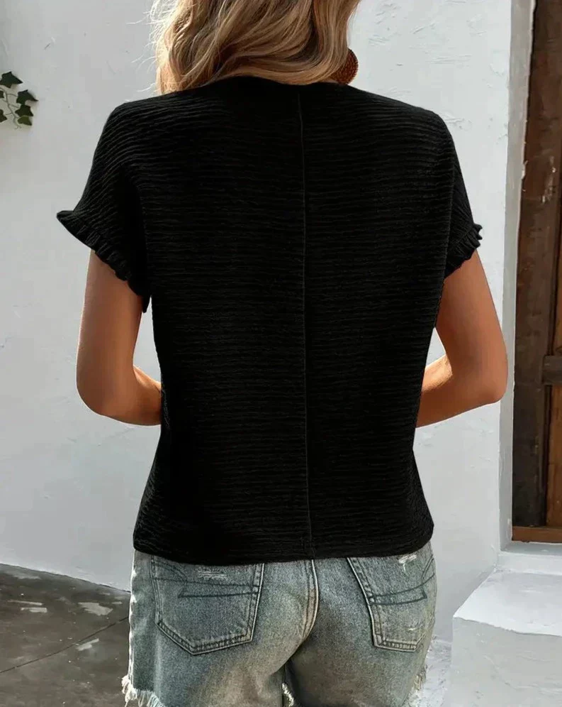 Georgina® | Women'S Ruffle Hem Shirts Chic - Image 6