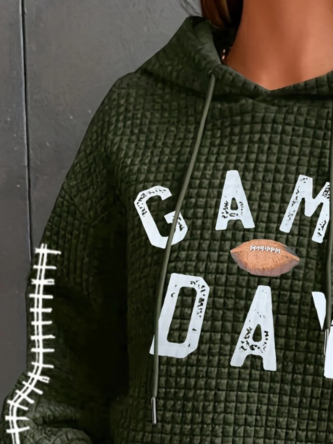 Geraldine | Drawstring football hoodie with long sleeves - Image 15