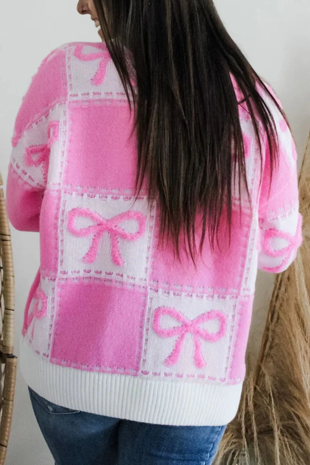 Geraldine | Long-sleeved sweater with bow and crew neck - Image 2