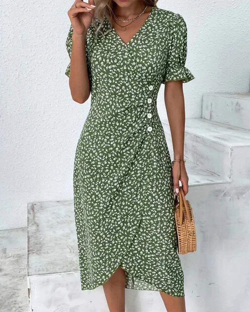 Geraldine® | Short Sleeve Dress With Floral Print - Image 3