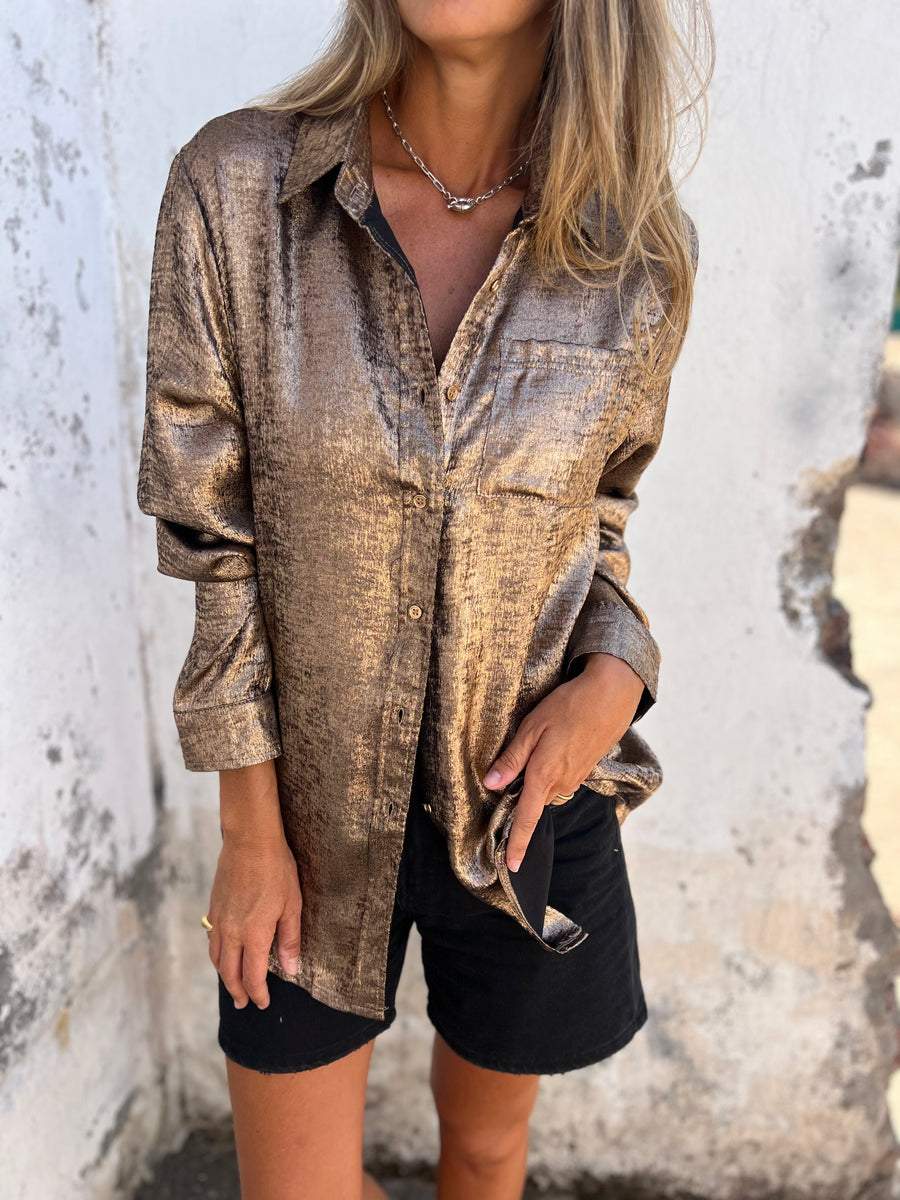 Geraldine® | Stylish Metallic Shirt