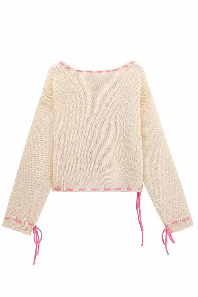 Gerd | Casual sweater with drawstring and O-neck - Image 10