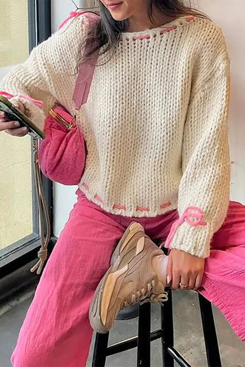 Gerd | Casual sweater with drawstring and O-neck - Image 2