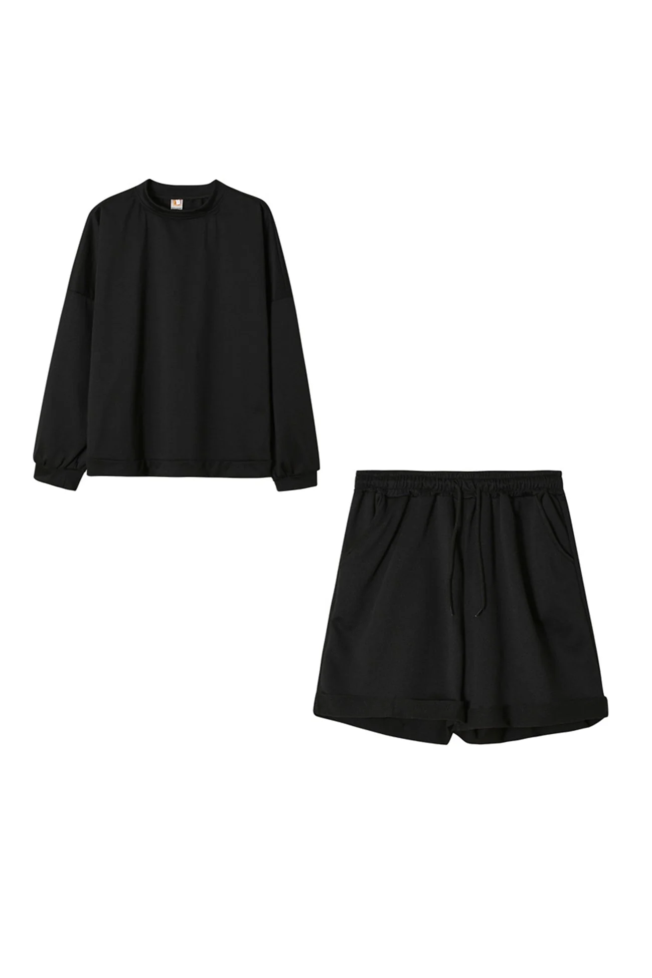 Gerda | Crew neck sweatshirt shorts set - Image 19