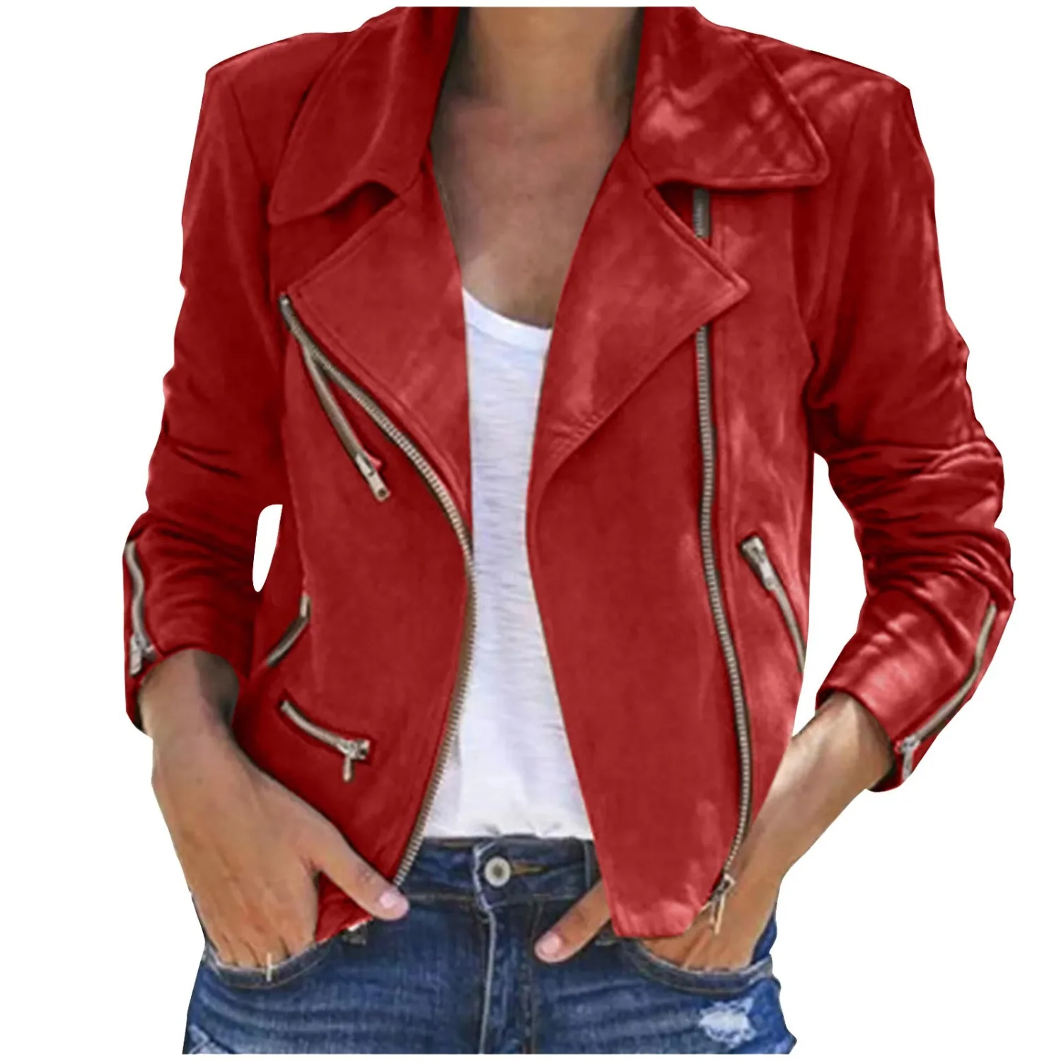 Gertrud | Leather jacket with zip - Image 2