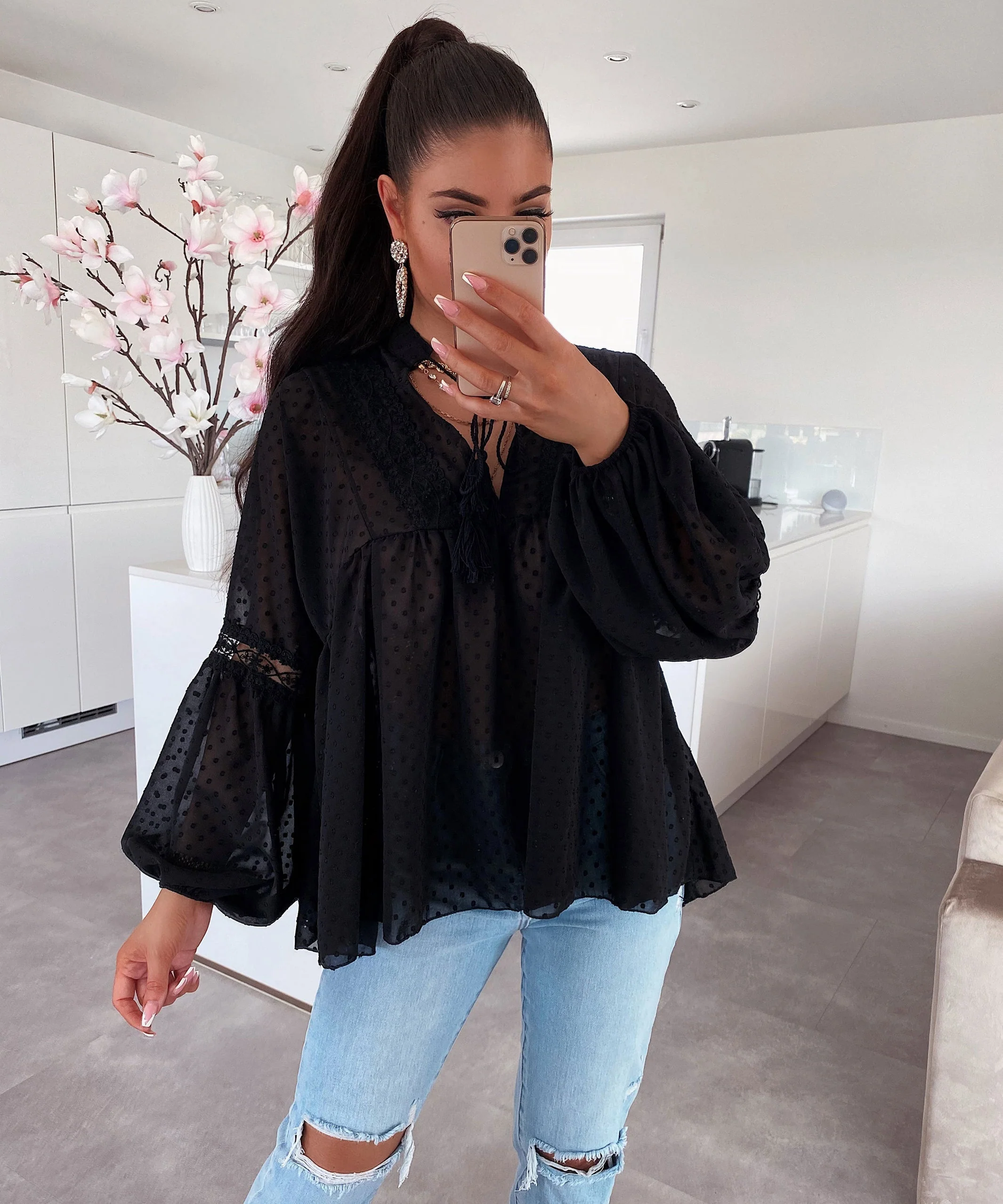 Gertrudis® | Black Blouse New - Image 3