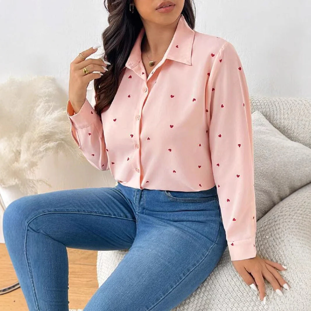 Gertrudis® | Women'S Blouse With Heart Pattern
