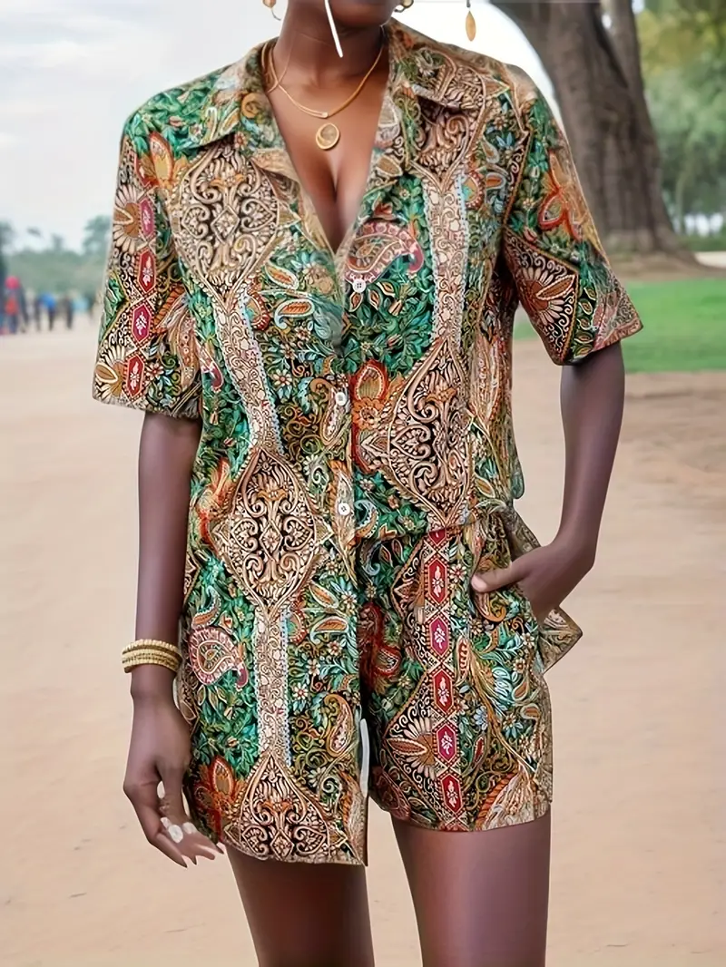 Gilda® | Paisley Print Two-Piece Set - Image 4