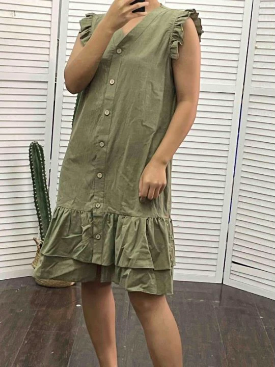 Gilda® | Sleeveless V-Neck Dress