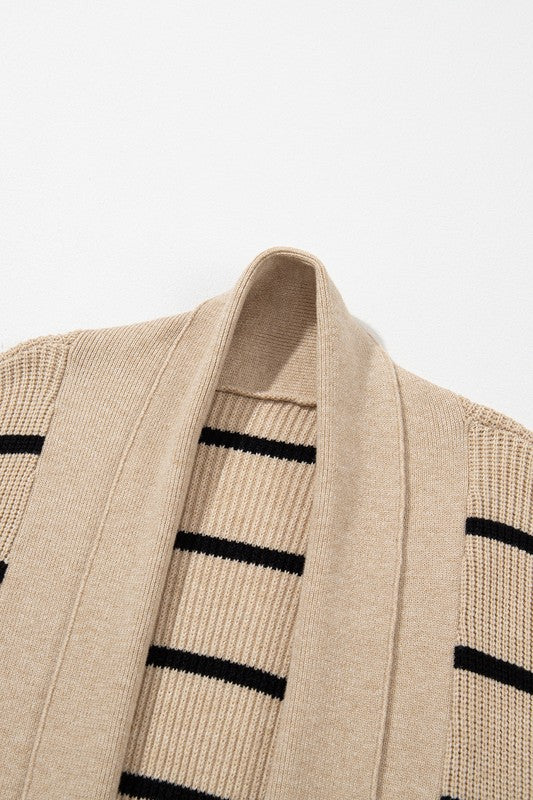 Gilda | Striped cardigan with side pockets and open front - Image 12