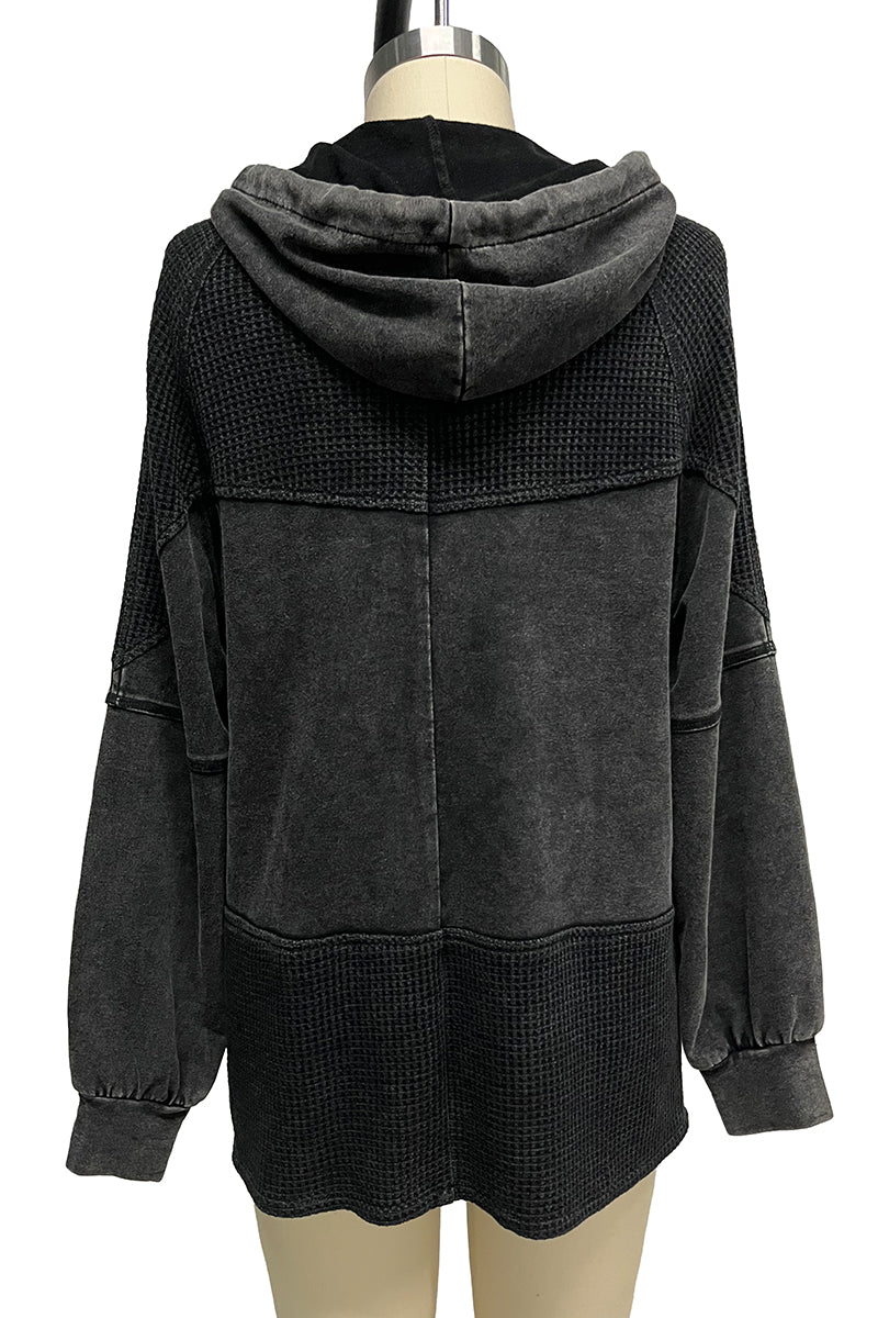 Gina | Casual solid make outerwear with zipper closure and hooded collar - Image 11