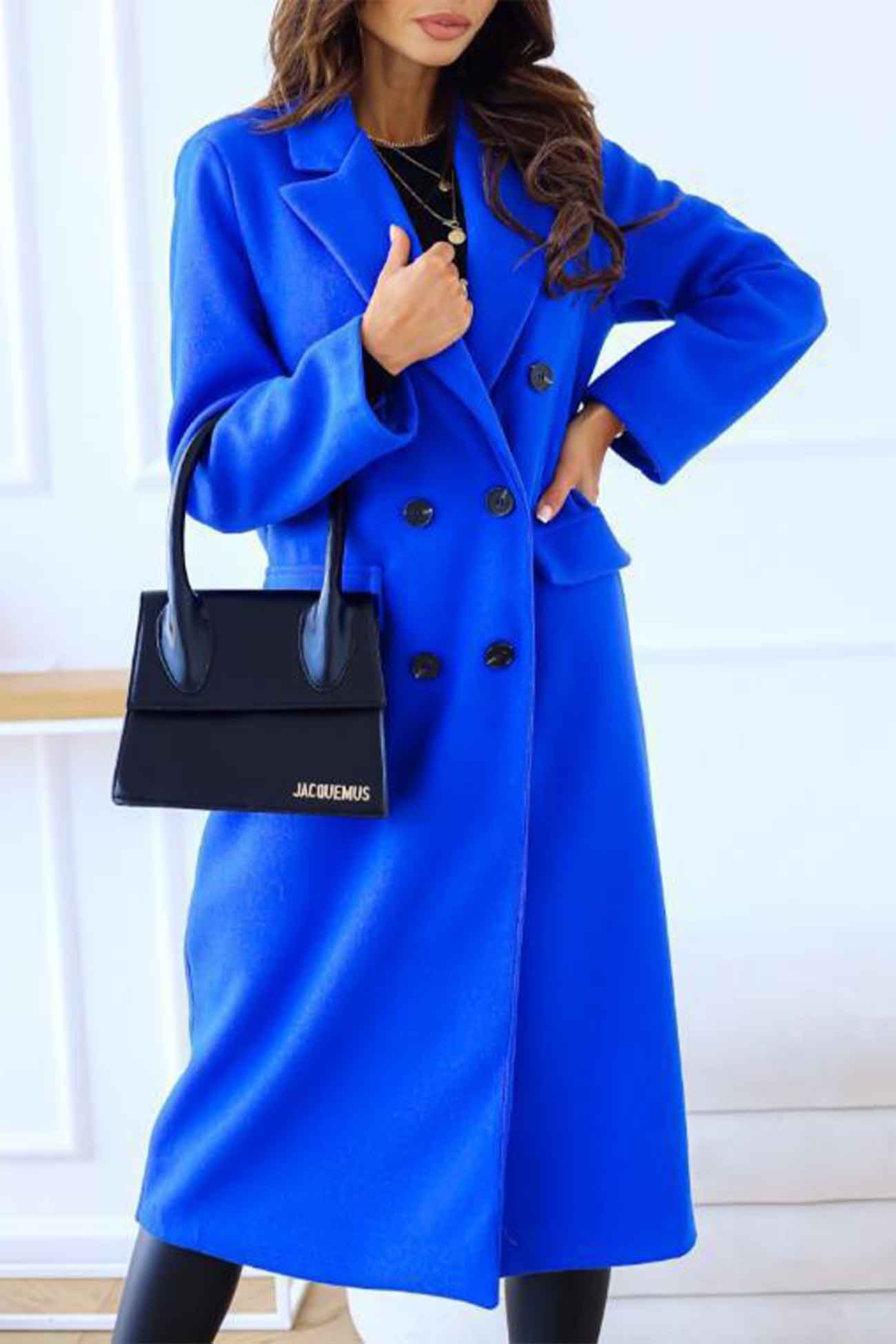 Giorgia | Double-breasted coat with lapels and long sleeves - Image 7