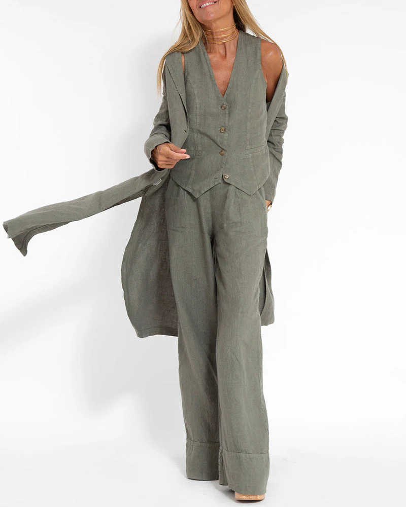 Giovanna® | Chic Set Consisting Of A Sleeveless Vest And Wide-Leg Trousers - Image 11