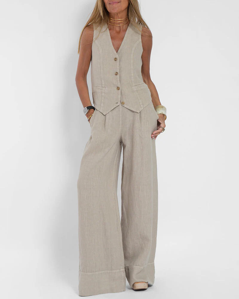 Giovanna® | Chic Set Consisting Of A Sleeveless Vest And Wide-Leg Trousers - Image 12