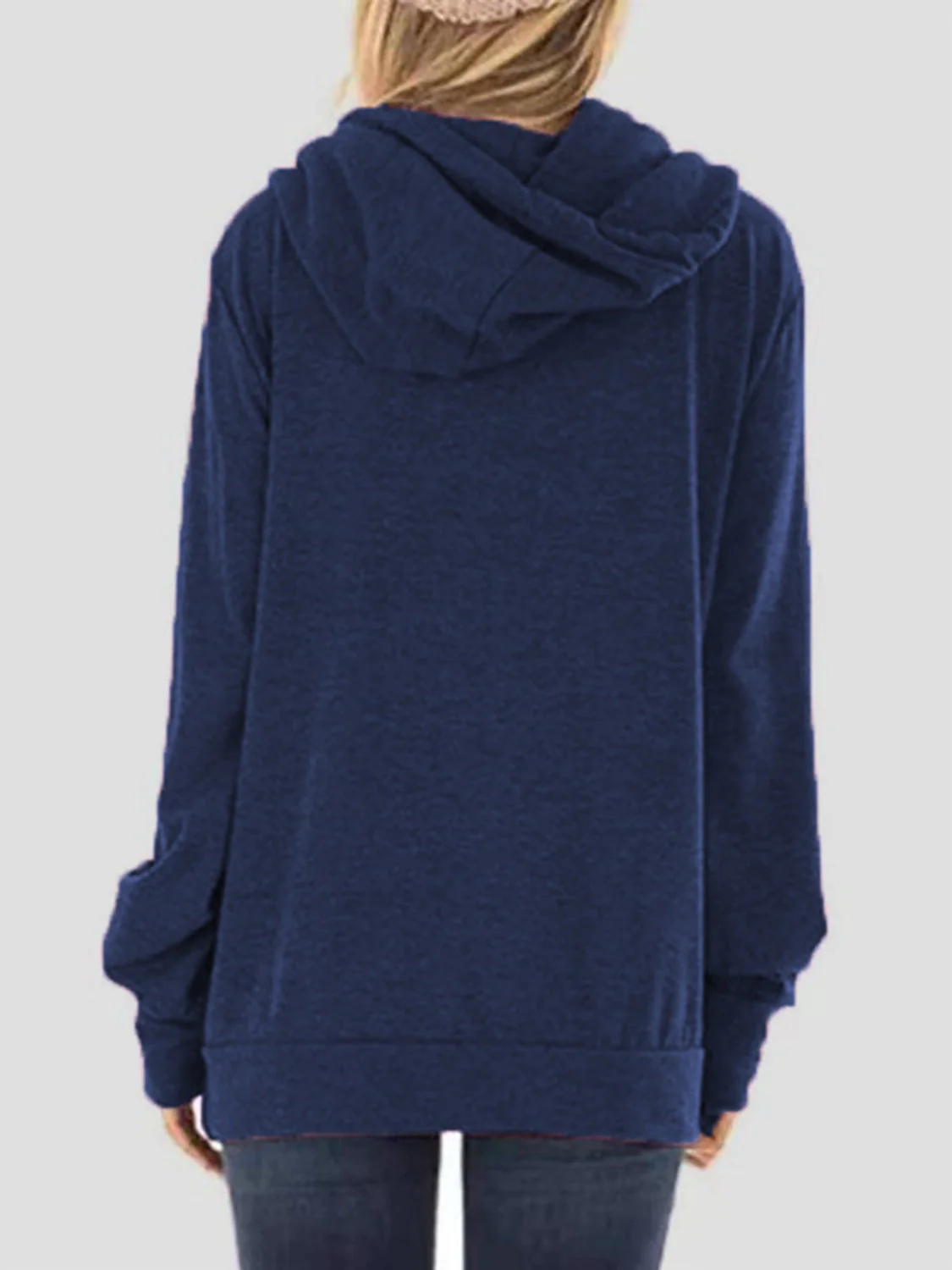 Giovanna | Long sleeve drawstring hoodie with letter graphic - Image 16