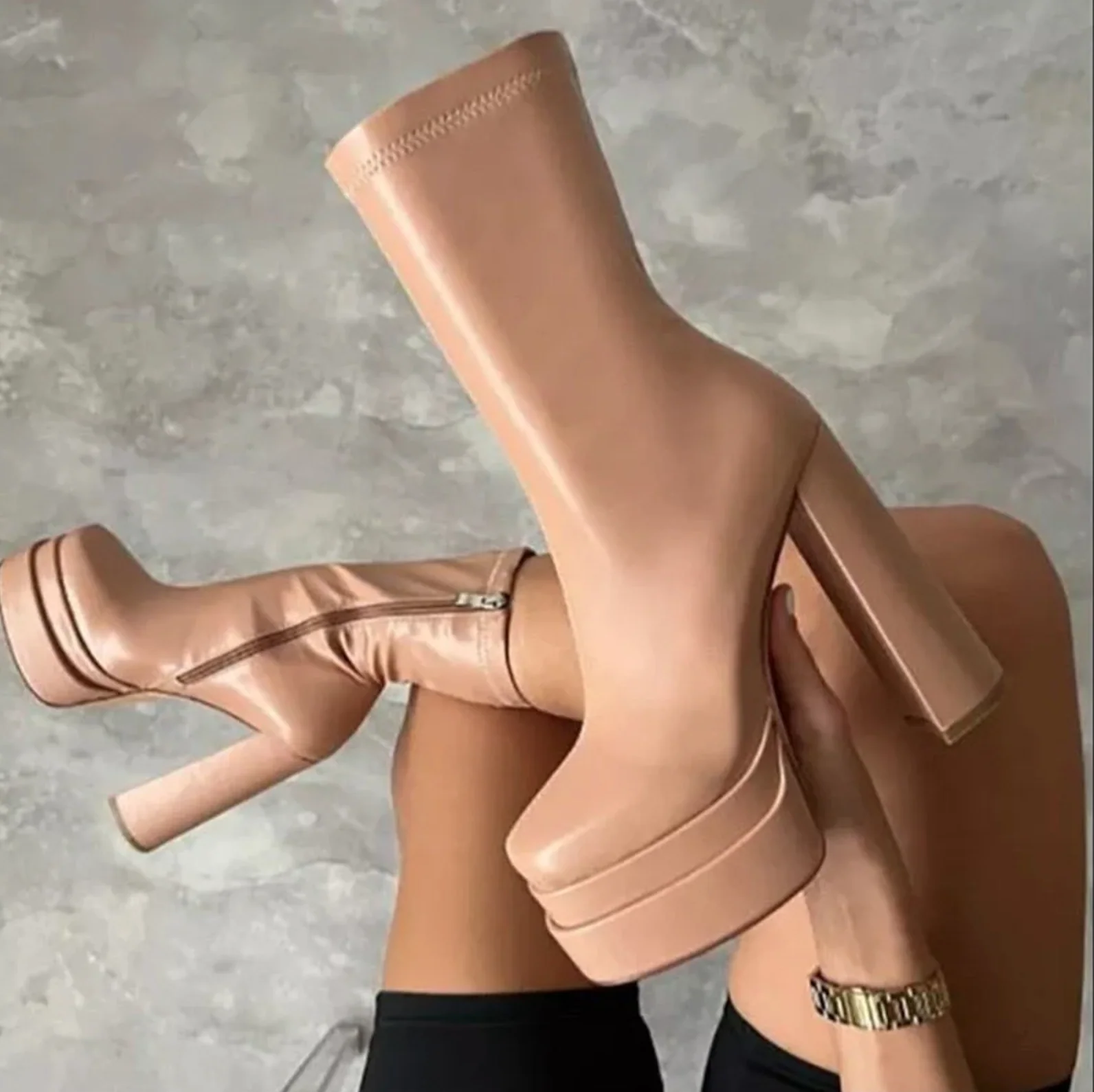 Giulia® | Leather Boots With Thick Heels