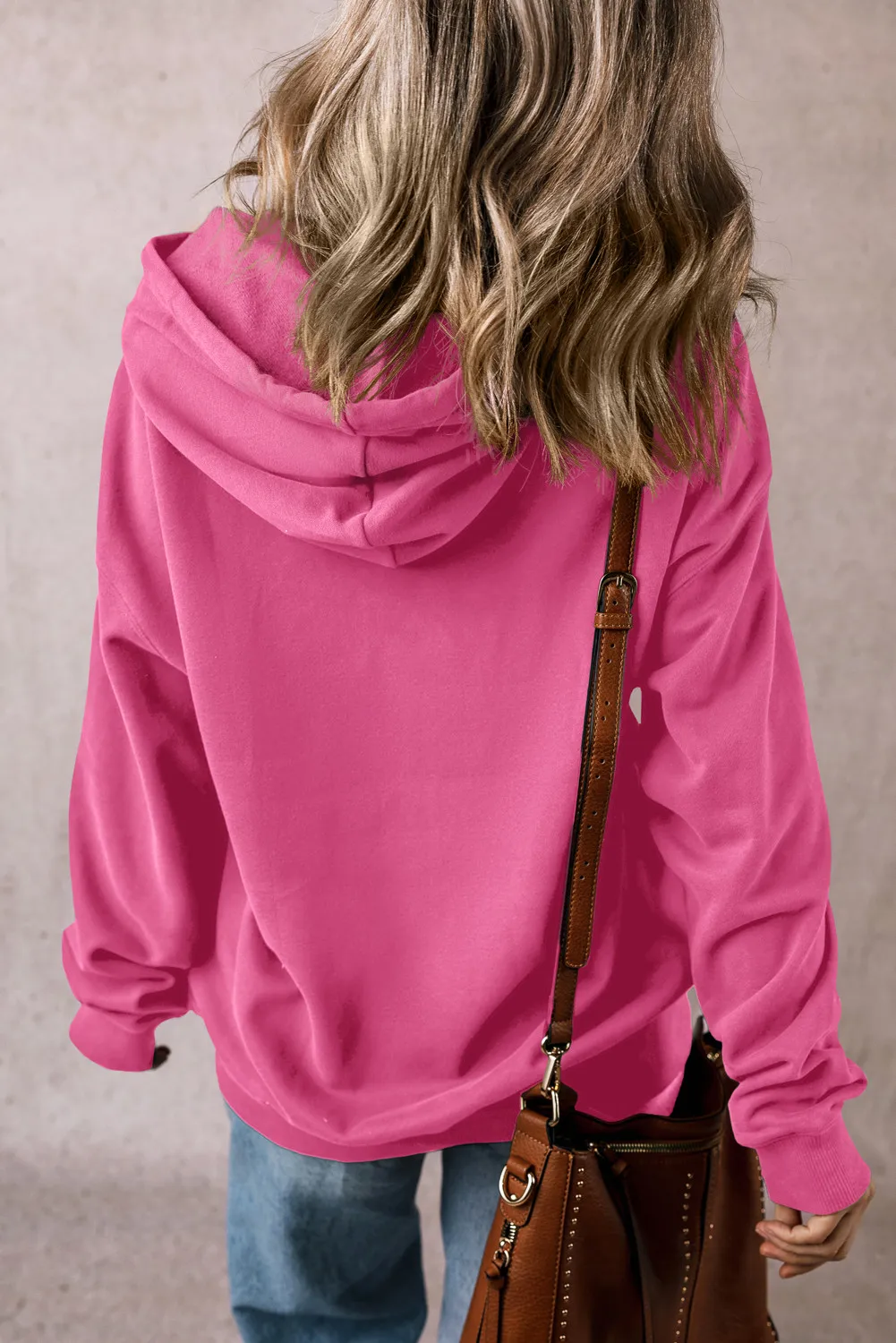 Giulia | Long sleeve hoodie with drawstring and dropped shoulders - Image 4