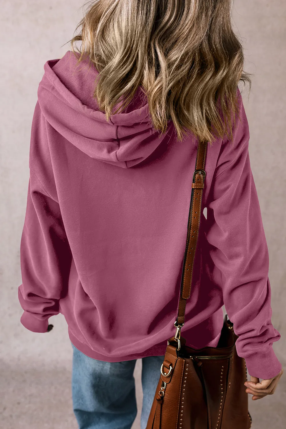 Giulia | Long sleeve hoodie with drawstring and dropped shoulders - Image 8