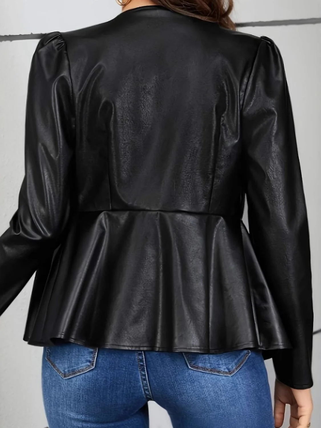 Glenda | Long sleeve jacket with peplum zip fastening - Image 3