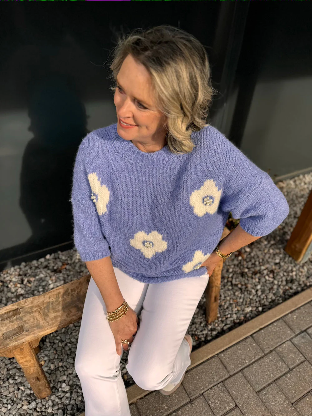 Glenda | Sweater Fleur Lavender - Image 3
