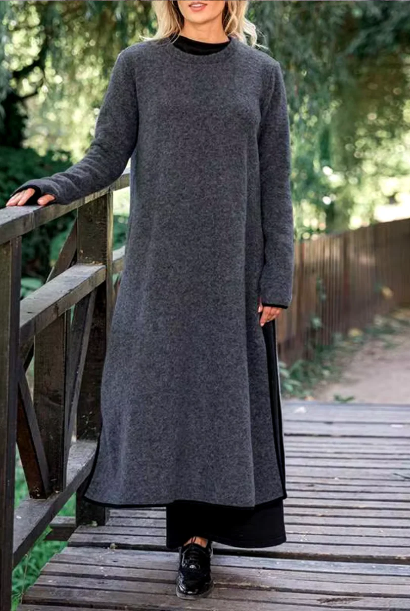 Glenda | Cozy long layered dress