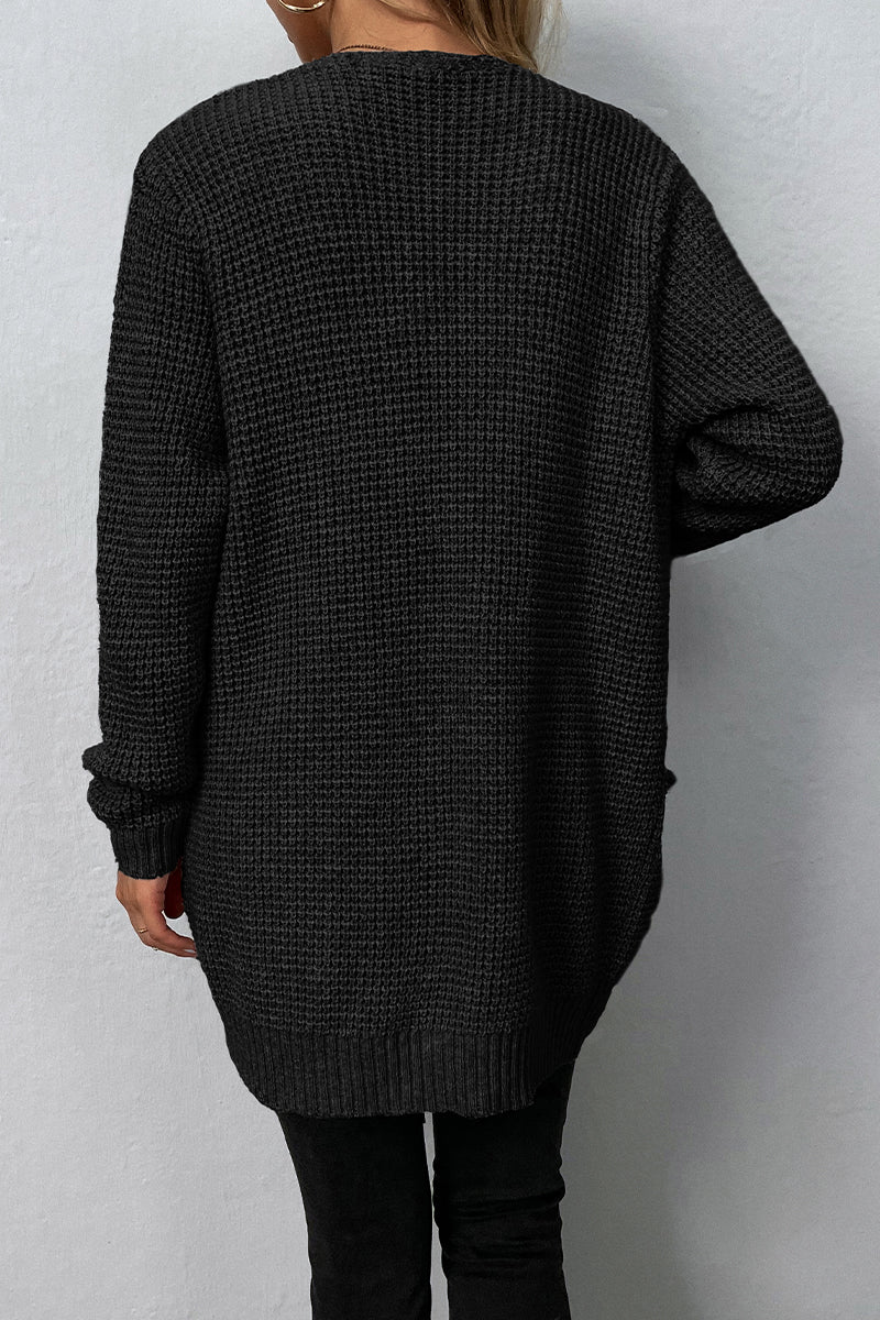 Gloria | Elegant solid color outerwear with V-neck and pocket - Image 12