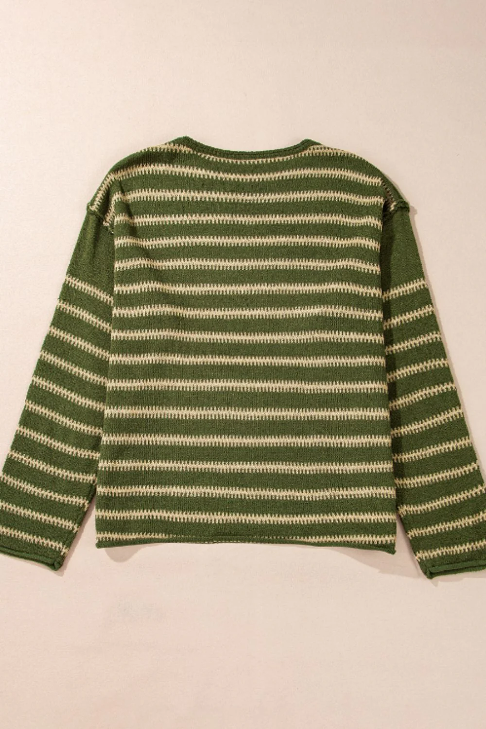 Gloria | Striped crew neck sweater with dropped shoulders - Image 4