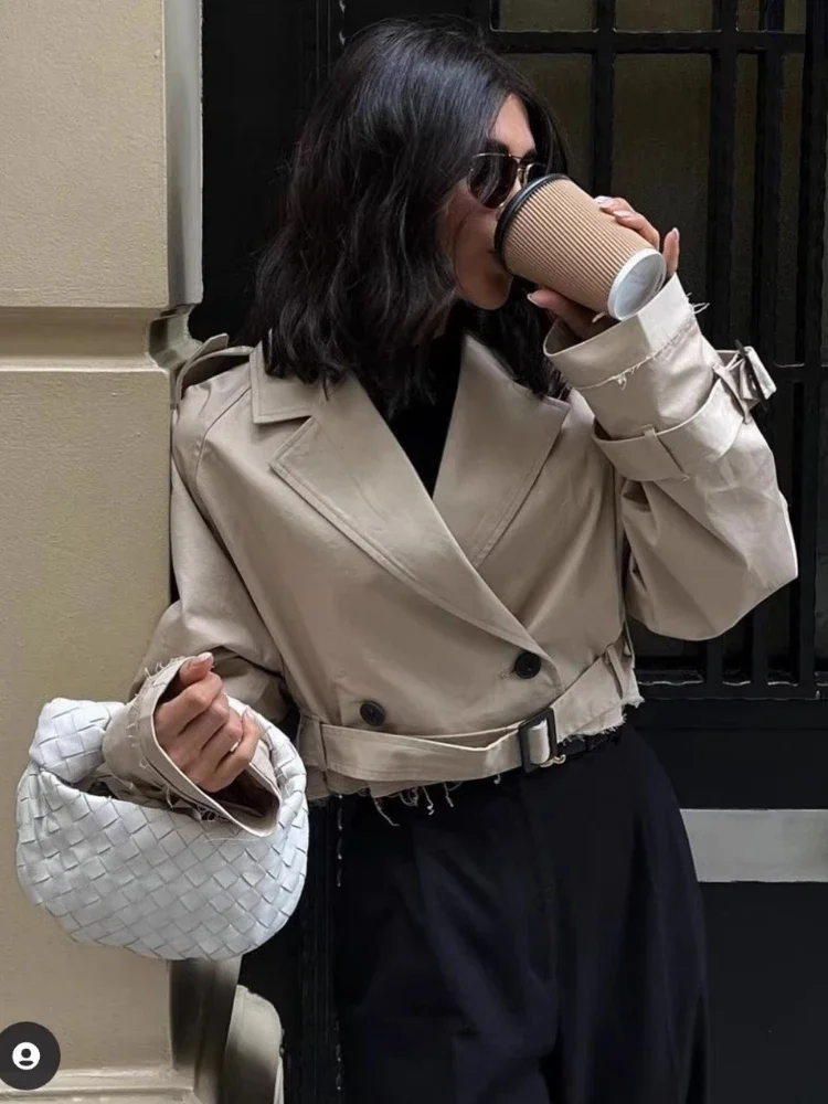 Gloria | Stylish short jacket with belt - Image 6