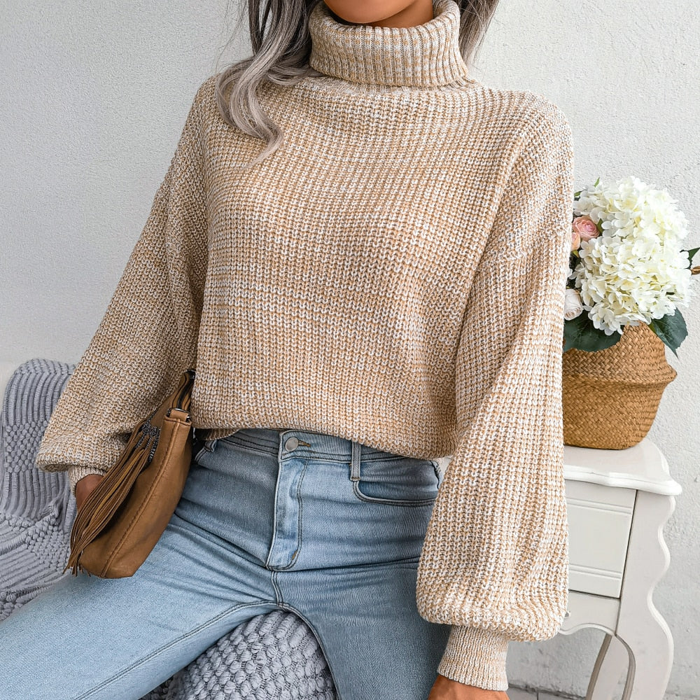 Godelieve | Casual knitted turtleneck sweater - Image 3